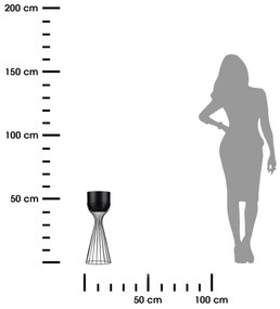 Vaso da fiori in metallo LOFT 46x20 cm nero