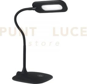 Lampada da lettura led darwin nera con braccio orientabile 4,8w 700...