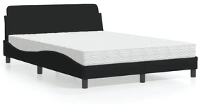 Letto Con Materasso Nero 120x200 Cm İn Tessuto /