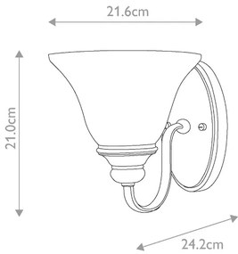 Hinkley - Applique CELLO 1xE27/60W/230V