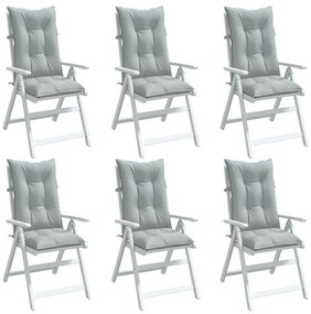Cuscini Sedia Schiena Alta 6 Grigio Mélange 120x50x7 Tessuto /