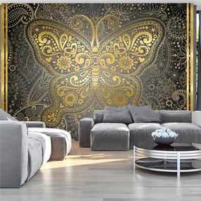 Fotomurale  Golden Butterfly  Colore Nero, Dimensioni e Misure 100x70