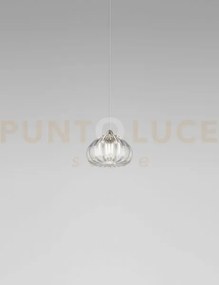 Diamante sospensione p cristallo nickel satinato 1 luce attacco g9
