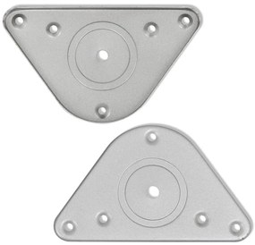 Set gambe tavolo 4 pz in nickel spazzolato regolabili 1100 mm