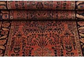 Antik Stilizzato Rosso Ruggine Blu Scuro Corsia 75x195 Cm