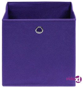 vidaXL Contenitori 10 pz in Tessuto non Tessuto 28x28x28 cm Viola
