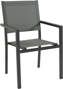 VENUS - poltrona da giardino in alluminio e textilene impilabile