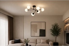BRILAGI - Plafoniera MILO 6xE27/60W/230V nera