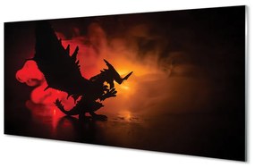 Quadro in vetro acrilico Black Dragon Cloud 100x50 cm