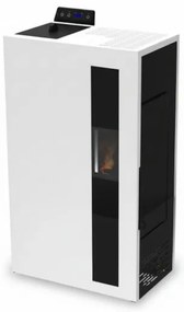 Stufa A Pellet Slim Ventilata 5 kW Bronte Bianca C-Line