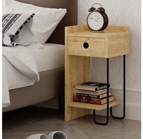 Comodino CACTUS 60x29,5 cm beige/nero