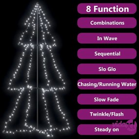 vidaXL Albero di Natale a Cono 300 LED per Interni Esterni 120x220 cm