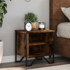 Comodino Rovere Fumo 2pz 40x30x40 Cm İn Truciolato /