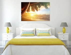 Quadro su tela – Alba sulla spiaggia caraibica