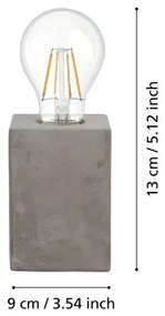 Eglo 49812 - Lampada da tavolo PRESTWICK 1xE27/60W
