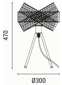 Lampada da tavolo 1xE27/40W/230V nero