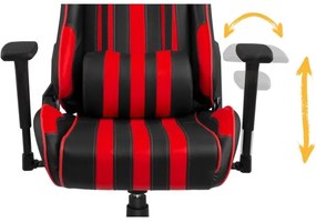 Yenkee - Sedia da gioco nera/rossa