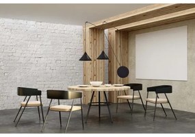 Lampadario a sospensione con filo ABRAMO 2xE27/15W/230V nero