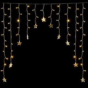 Aigostar - Catena luminosa LED da esterno per Natale 168xLED 3x1,5m IP44 bianco caldo a forma di stelle