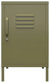 Comodino in metallo color kaki Bradford - Støraa