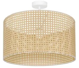 Duolla - Lampadario a plafone ROLLER RATTAN 1xE27/15W/230V diametro 45 cm beige