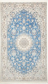 Nain Tappeto persiano 230x140 Blu (Iran) Annodato A Mano