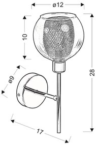 Applique OZZO 1xE14/40W/230V