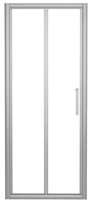 Porta doccia pieghevole Quad L 101 x H 190cm, Sp. 6 mm in vetro profilo argento