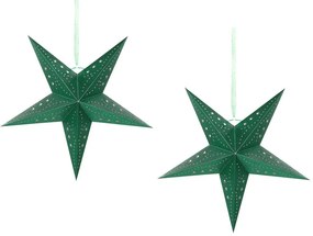 Set di 2 stelle LED carta verde brillante 45 cm MOTTI Beliani