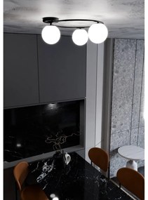 Lampada da soffitto in acciaio SOPRA 3 da interno 3xE14 Colore del corpo Nero e Bianco