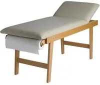 Lettino da Massaggio Visita Fisioterapia Fisso 2 Sezioni 190x70x75 cm 200Kg Beige