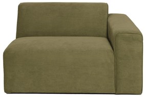 Modulo divano in velluto a coste verde (angolo destro) Sting - Scandic