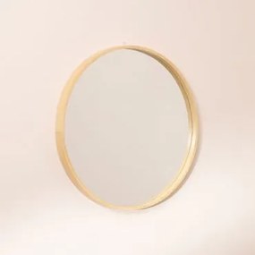Specchio da parete rotondo in legno Yiro Ø50 cm - Sklum
