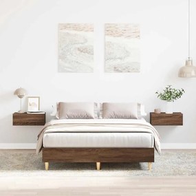 Giroletto Senza Materasso Rovere Marrone 140x190 Cm Truciolato /