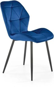 Sedia K453 velluto blu navy