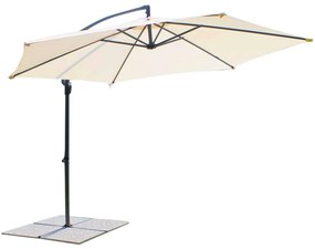 Ombrellone con palo laterale orientabile Eris beige