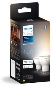 SET 2x Lampadina LED dimmerabile Philips Hue WHITE AMB. GU10/4,2W/230V 2200-6500K