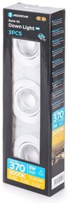 Aigostar - Set 3x faretti da incasso LED/5W/230V 3000K Ø 8,5 cm bianco