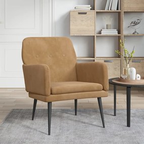 Poltrona Marrone 62x79x79 Cm Velluto /