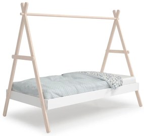 Letto per bambini in legno di pino bianco/naturale 90x200 cm Trufa - Marckeric