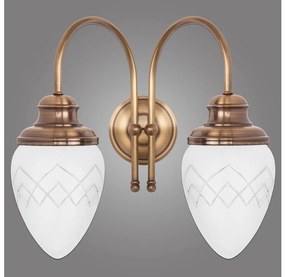 Kemar RI/K/2/M - Applique RINAMA 2xE27/60W/230V ottone