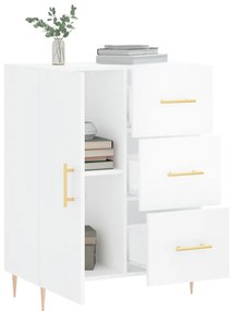 Credenza 69,5x34x90 cm in legno multistrato bianco lucido