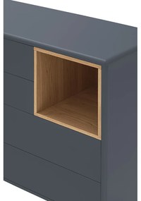 Cassettiera bassa grigio scuro 90x90 cm Corvo - Teulat