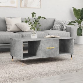 Tavolino Salotto Grigio Cemento 102x50x40 Cm Legno Multistrato /