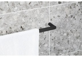 KFA Armatura 864-025-81 - Appendiabiti da parete 24 cm acciaio inossidabile/opaco nero