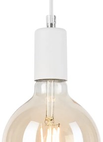 Lampadario a sospensione con filo ASTRID 1xE27/60W/230V bianco