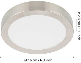 Eglo 900583 - Plafoniera LED dimmerabile FUEVA LED/11W/230V cromata