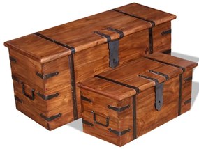 Set Bauli 2 Pz İn Legno Massello /