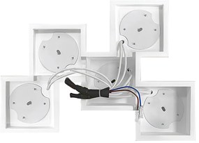 Applique da Soffitto in Gesso Pitturabile 5xGX53