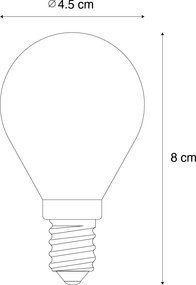Set di 5 lampadine LED E14 dimmerabili P45 fumé 5W 470 lm 2200K